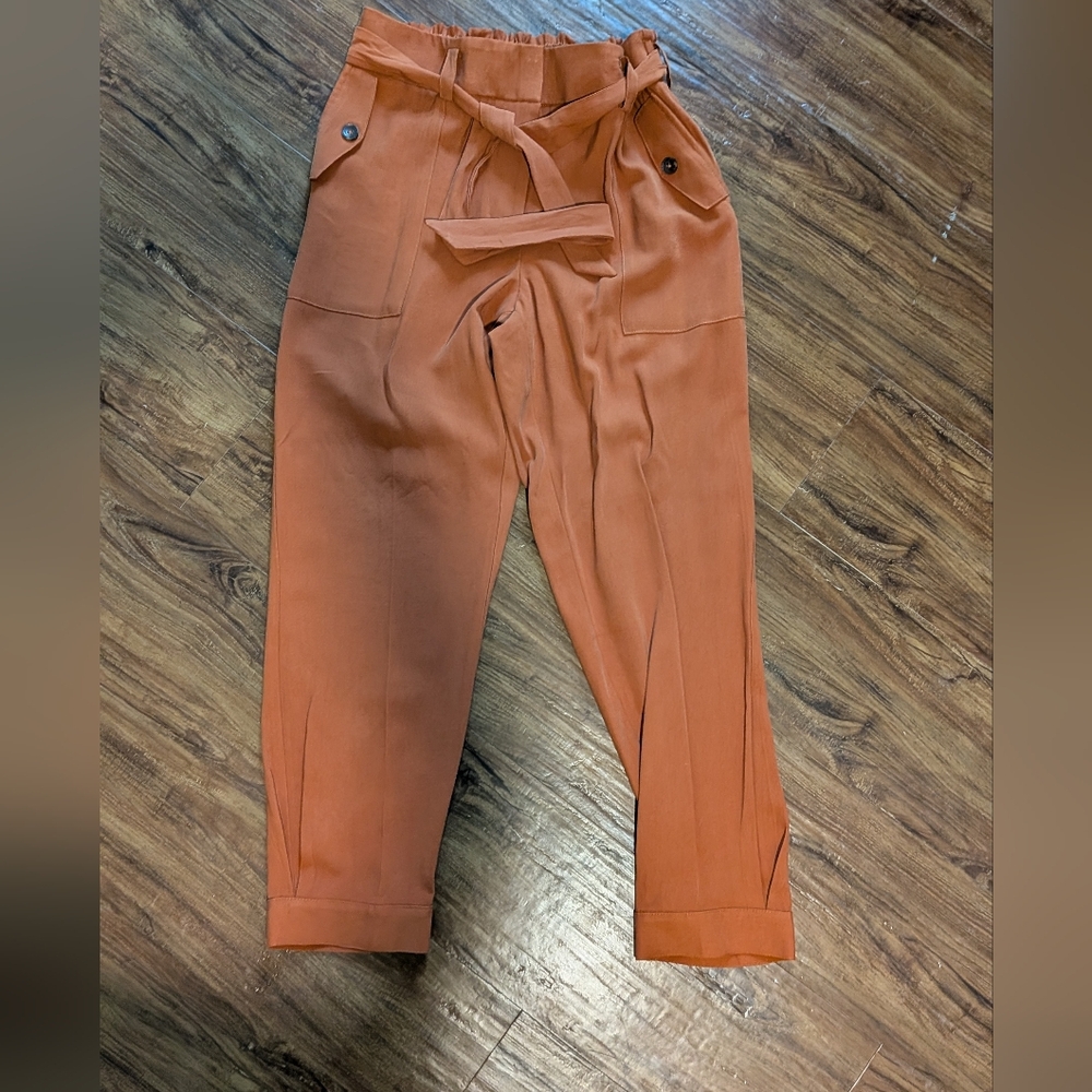 Calvin Klein Rust Elastic Waist Pants